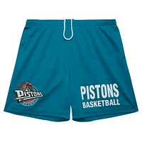 Men's Mitchell & Ness Teal Detroit Pistons Hardwood Classics Gameday Mesh Shorts