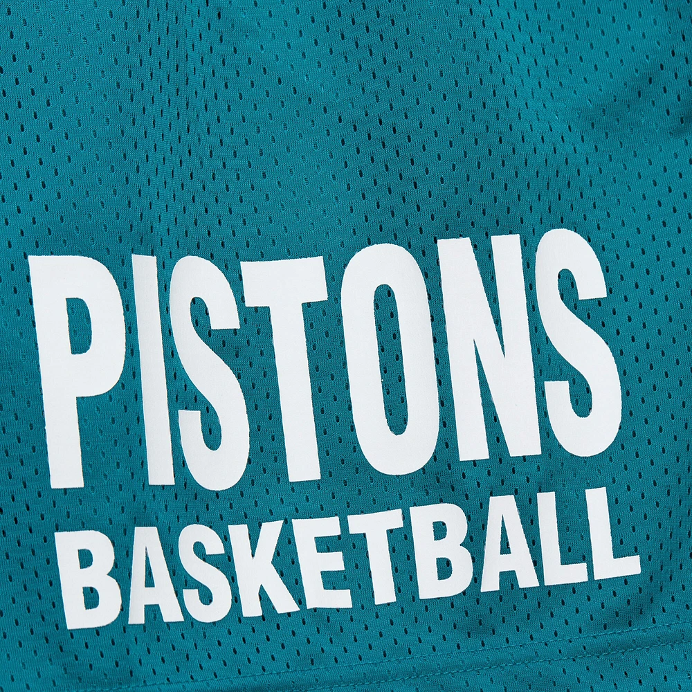 Men's Mitchell & Ness Teal Detroit Pistons Hardwood Classics Gameday Mesh Shorts