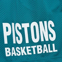 Men's Mitchell & Ness Teal Detroit Pistons Hardwood Classics Gameday Mesh Shorts