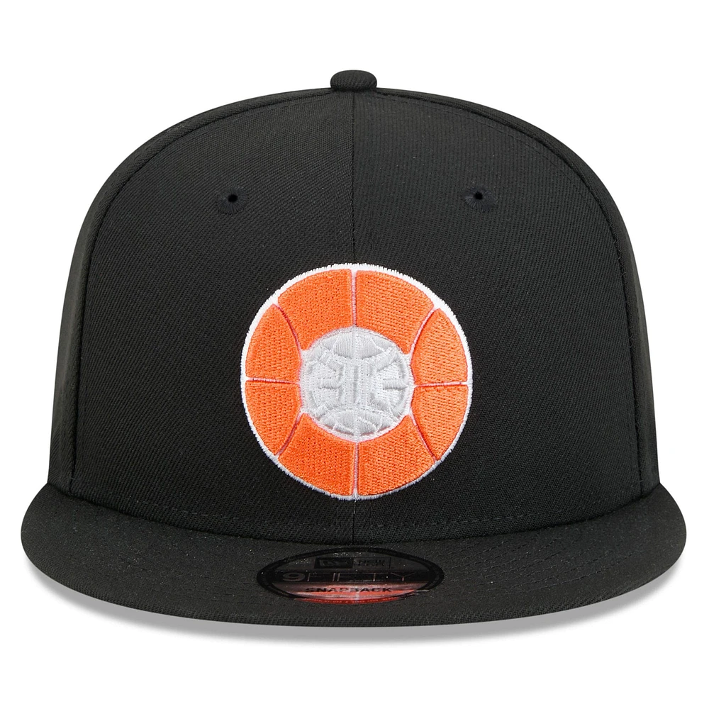 Men's New Era  Black Detroit Pistons 2024/25 City Edition Alternate 9FIFTY Snapback Hat