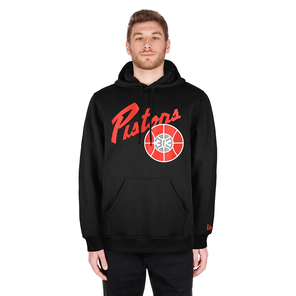 Men's New Era  Black Detroit Pistons 2024/25 City Edition Pullover Hoodie