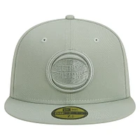 Men's New Era Light Green Detroit Pistons Sage Color Pack 59FIFTY Fitted Hat