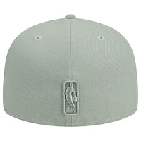 Men's New Era Light Green Detroit Pistons Sage Color Pack 59FIFTY Fitted Hat
