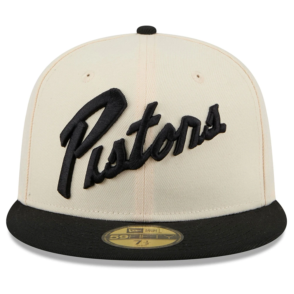 Casquette ajustée 59FIFTY Detroit Pistons 2024/25 City Edition pour homme New Era Tan