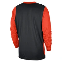 Men's Nike Black Detroit Pistons 2024/25 City Edition Authentic Pregame Performance Long Sleeve Shooting T-Shirt