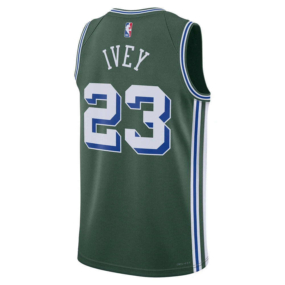 Men's Nike Jaden Ivey Green Detroit Pistons 2022/23 Swingman Jersey - City Edition