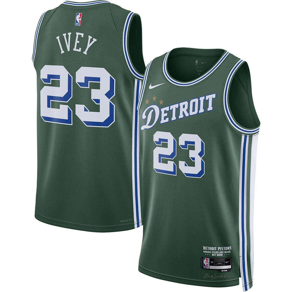 Maillot Detroit Pistons 2022/23 Swingman Nike Jaden Ivey Vert pour Homme - City Edition