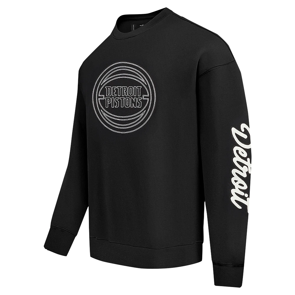 Men's Pro Standard Black Detroit Pistons Paint the City Pullover Sweatshirt