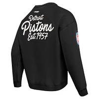 Men's Pro Standard Black Detroit Pistons Paint the City Pullover Sweatshirt