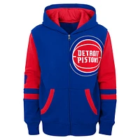 Preschool Blue Detroit Pistons Straight To The League Full-Zip Hoodie