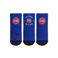 Toddler Rock Em Socks Detroit Pistons #1 Fan 3-Pack Crew Socks Set
