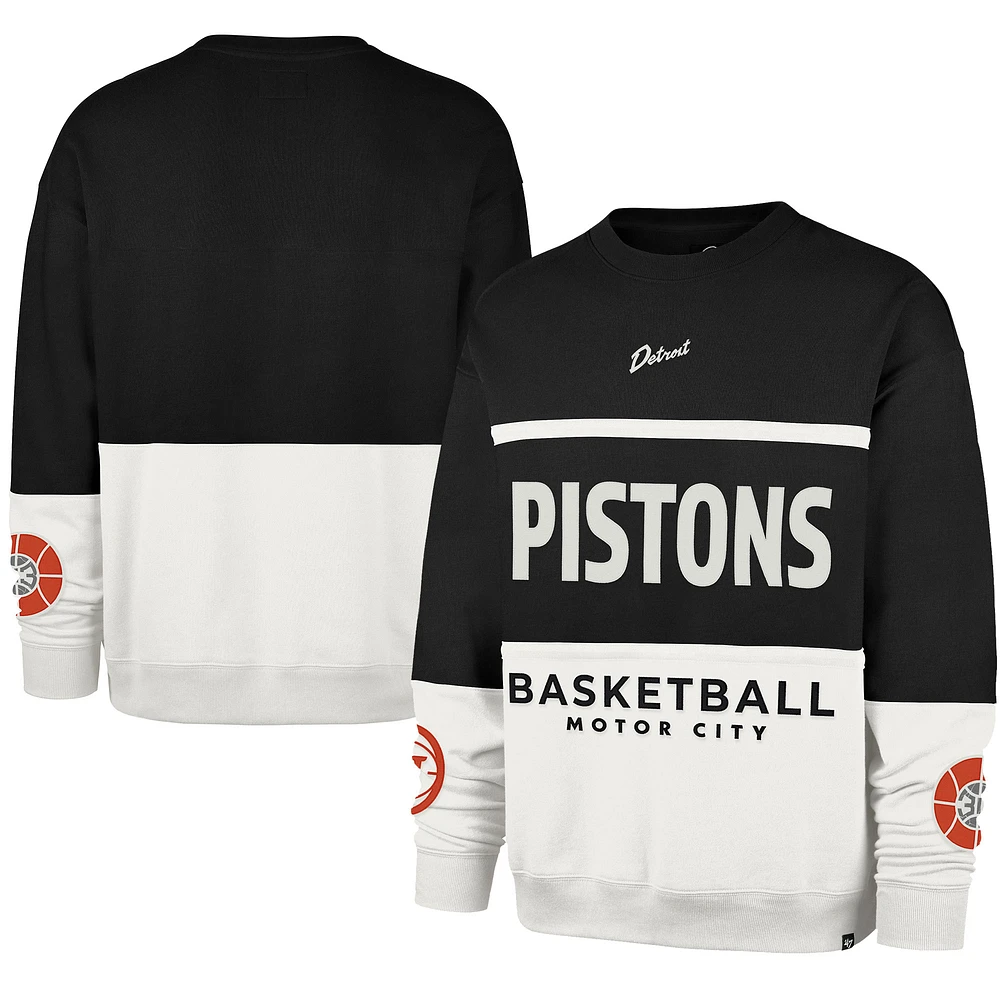 Sweat-shirt à capuche unisexe '47 Black Detroit Pistons 2024/25 City Edition On Five Maximalist