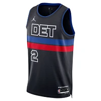 Unisex Jordan Brand Cade Cunningham Black Detroit Pistons Swingman Jersey - Statement Edition