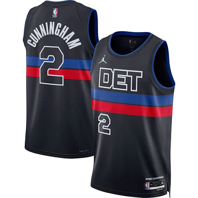Unisexe Jordan Brand Cade Cunningham Noir Detroit Pistons Swingman Jersey - Statement Edition