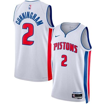 Maillot Nike Cade Cunningham Detroit Pistons Swingman Unisexe Blanc - Édition Association