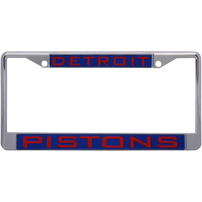 Cadre de plaque d'immatriculation en métal incrusté au laser WinCraft Detroit Pistons