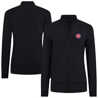 Women's Levelwear Black Detroit Pistons Shine Full-Zip Jacket