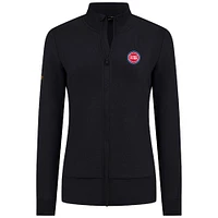 Women's Levelwear Black Detroit Pistons Shine Full-Zip Jacket