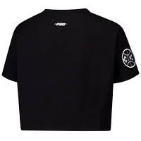Women's Pro Standard Black Detroit Pistons Jewels Boxy Cropped T-Shirt