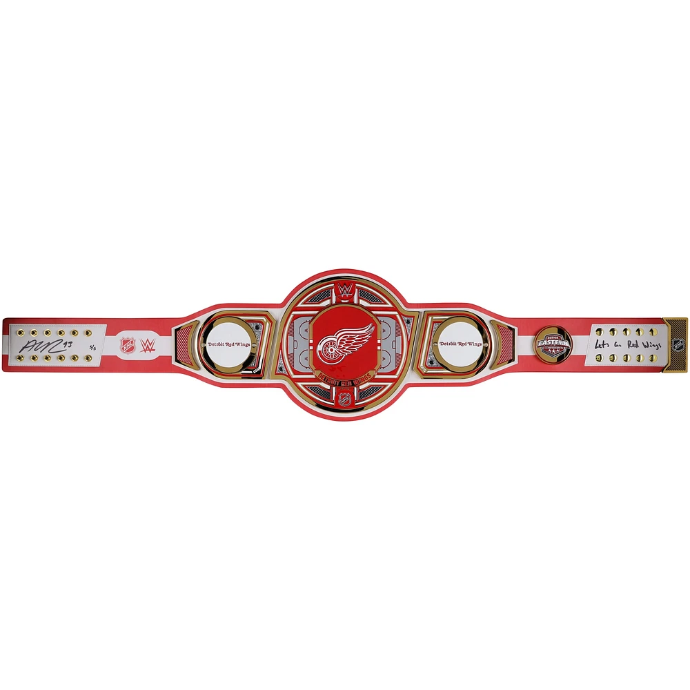 Alex DeBrincat Detroit Red Wings Autographed WWE Legacy Title Belt with "Lets Go Red Wings" Inscription - Limited Edition #5/5