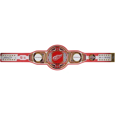 Alex DeBrincat Detroit Red Wings Autographed WWE Legacy Title Belt with "Lets Go Red Wings" Inscription - Limited Edition #5/5