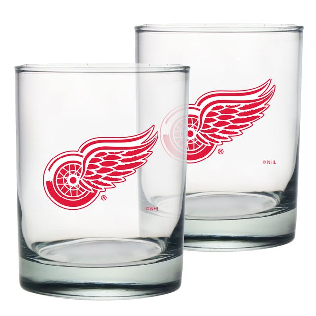 Detroit Red Wings Paquet de 2 13,5 oz Ensemble de verres Rocks