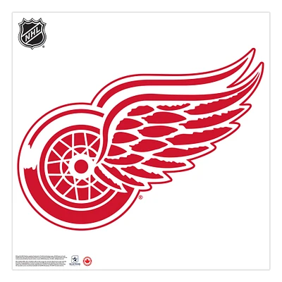 Sticker mural repositionnable avec logo de l'équipe des Red Wings de Detroit 36'' x 36''