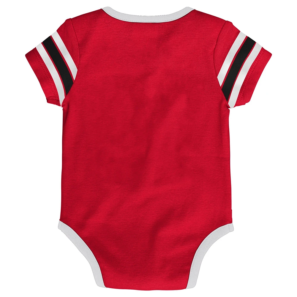 Infant Red Detroit Wings Hockey Jersey Bodysuit
