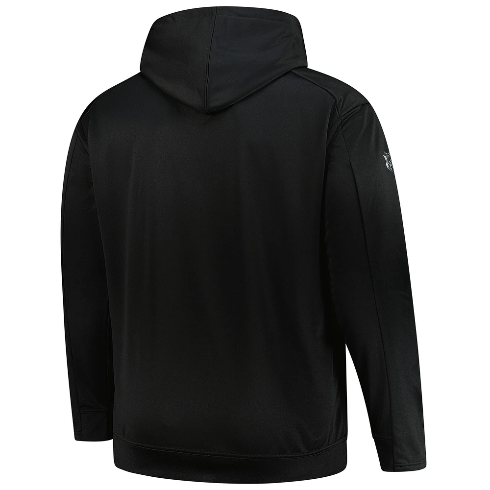 Men's Fanatics Black Detroit Red Wings Authentic Pro Big & Tall Pullover Hoodie