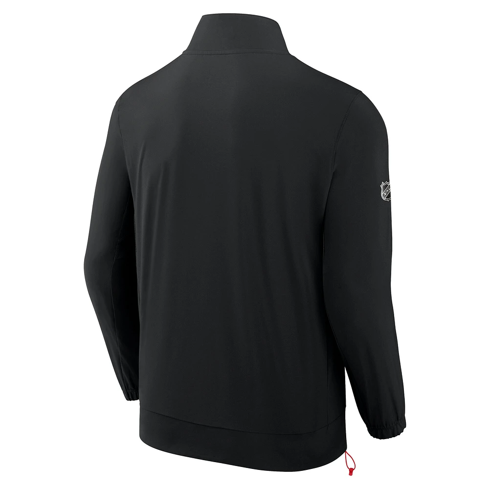 Men's Fanatics Black Detroit Red Wings Authentic Pro Rink Full-Zip Jacket