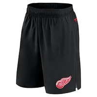 Men's Fanatics  Black Detroit Red Wings Authentic Pro Tech Shorts
