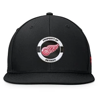 Men's Fanatics Black Detroit Red Wings Authentic Pro Training Camp Snapback Hat