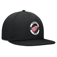 Men's Fanatics Black Detroit Red Wings Authentic Pro Training Camp Snapback Hat