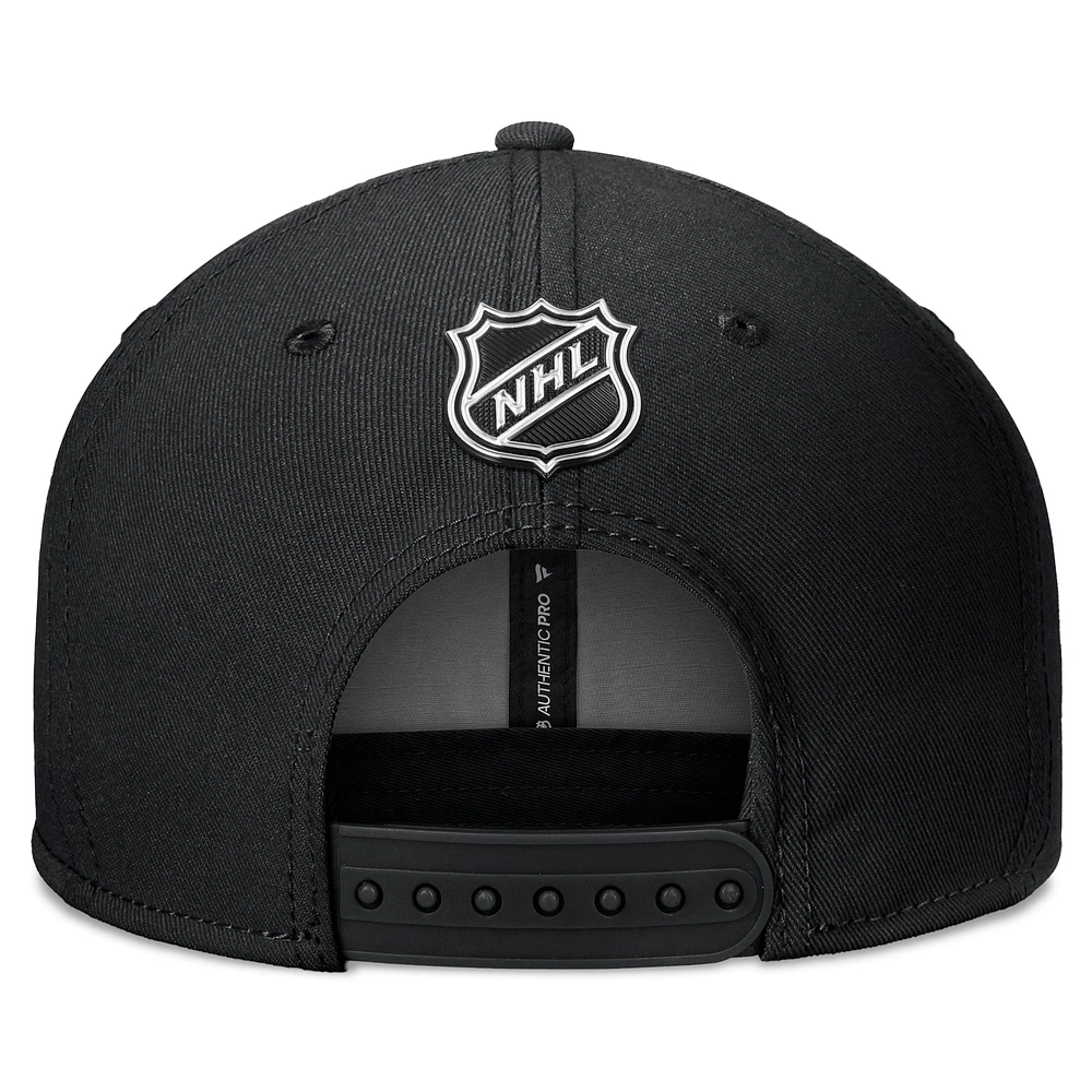 Men's Fanatics Black Detroit Red Wings Authentic Pro Training Camp Snapback Hat
