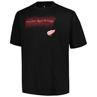 Men's Fanatics Black Detroit Red Wings Big & Tall Wordmark T-Shirt