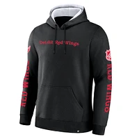 Men's Fanatics Black Detroit Red Wings Big City Legacy Fleece Pullover Hoodie