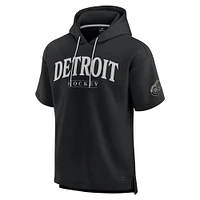 Sweat à capuche manches courtes Fanatics pour hommes Detroit Red Wings Elements Ready noir