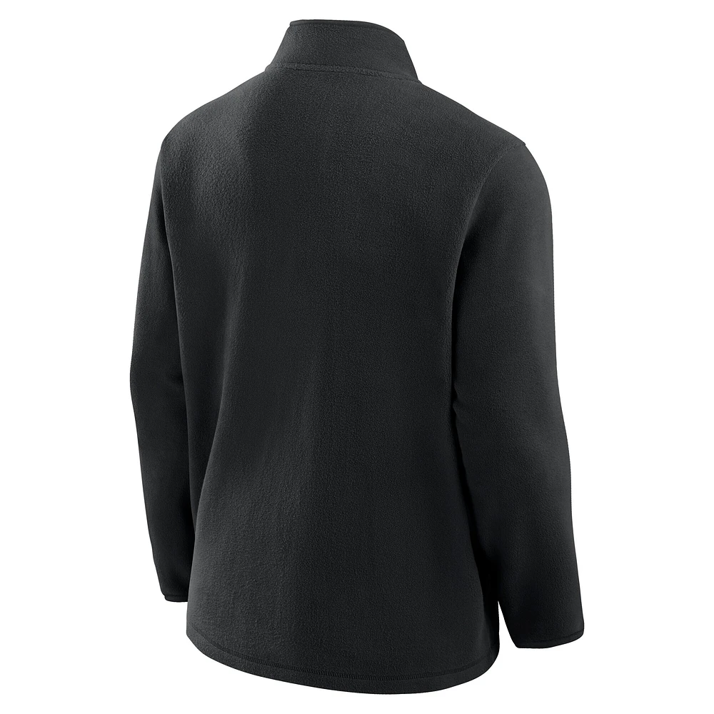 Veste polaire entièrement zippée Fanatics noire Detroit Red Wings Home Ice pour homme