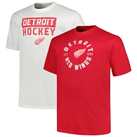 Men's Fanatics Detroit Red Wings Big & Tall 2-Pack T-Shirt Set