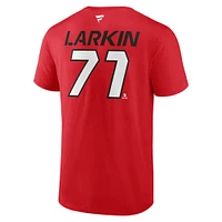 Men's Fanatics Dylan Larkin Red Detroit Wings Authentic Pro Prime Name & Number T-Shirt