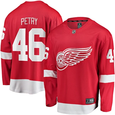 Fanatics pour hommes Jeff Petry Red Detroit Wings Home Breakaway Maillot
