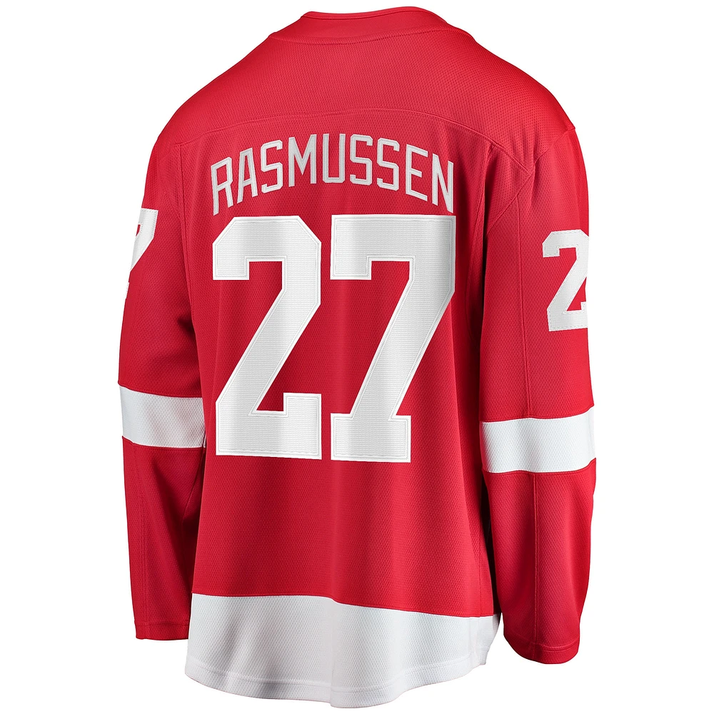 Men's Fanatics Michael Rasmussen Red Detroit Wings Home Breakaway Player Jersey