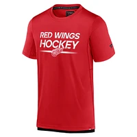 Men's Fanatics  Red Detroit Wings Authentic Pro Tech T-Shirt