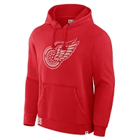 Men's Fanatics Red Detroit Wings Decades Collection Tradition Fleece Pullover Hoodie