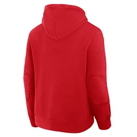 Men's Fanatics Red Detroit Wings Decades Collection Tradition Fleece Pullover Hoodie
