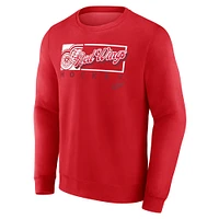 Men's Fanatics Red Detroit Wings Focus Fleece Pullover Sweatshirt