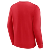 Men's Fanatics Red Detroit Wings Focus Fleece Pullover Sweatshirt