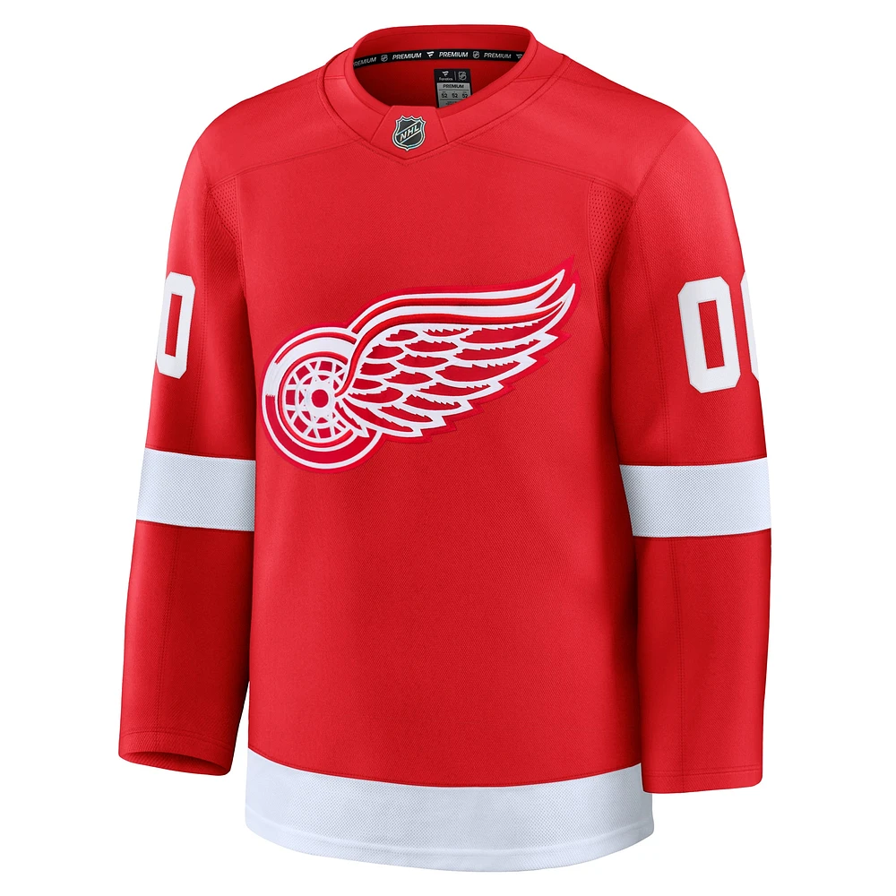 Men's Fanatics Red Detroit Wings Home Premium Custom Jersey