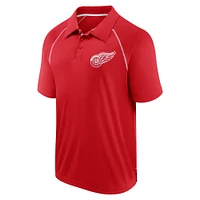 Polo rouge à manches raglan Strong Alone des Red Wings de Detroit pour hommes Fanatics