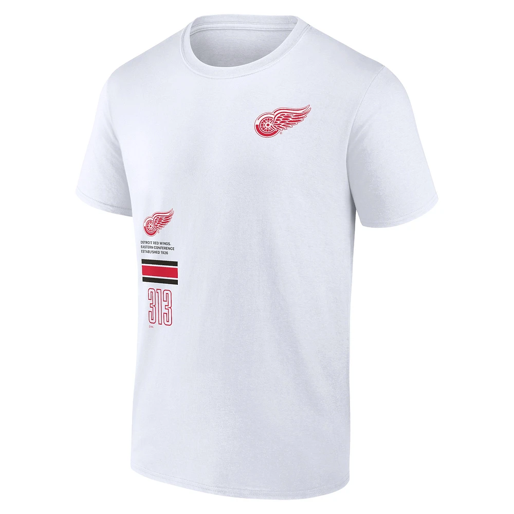 Men's Fanatics White Detroit Red Wings Represent T-Shirt